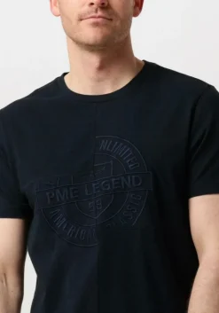 blauwe pme legend t-shirt short sleeve r-neck play mix pique