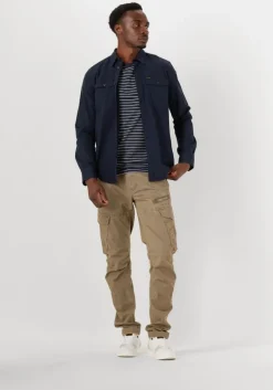 blauwe pme legend t-shirt short sleeve r-neck yd melange striped jersey