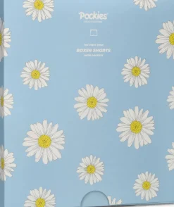 blauwe pockies boxershorts blue flowers