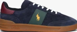 blauwe polo ralph lauren lage sneakers heritage area