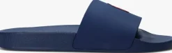 blauwe polo ralph lauren badslippers p.slide