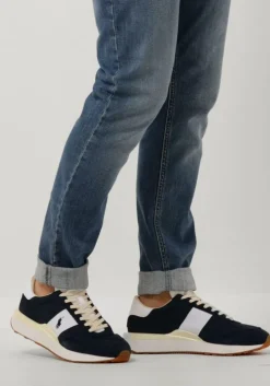 blauwe polo ralph lauren lage sneakers train 89
