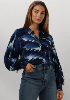 blauwe pom amsterdam blouses feathers blue