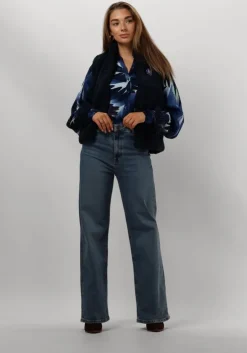 blauwe pom amsterdam blouses feathers blue