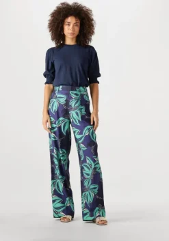 blauwe pom amsterdam wijde broek pants - delicacy green