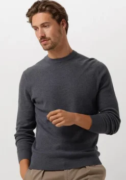 blauwe profuomo trui pullover crew neck