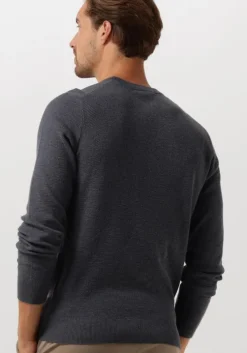 blauwe profuomo trui pullover crew neck