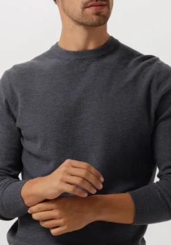 blauwe profuomo trui pullover crew neck
