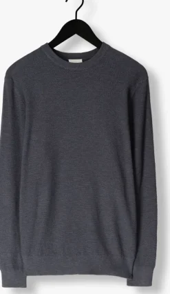 blauwe profuomo trui pullover crew neck