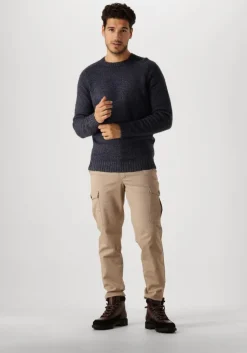 blauwe profuomo trui pullover crew neck