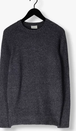 blauwe profuomo trui pullover crew neck