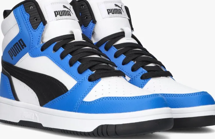 blauwe puma hoge sneakers rebound v6 mid
