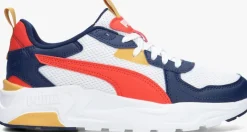 blauwe puma lage sneakers trinity lite jr