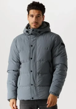 blauwe pure path gewatteerde jas regular fit jackets padded404