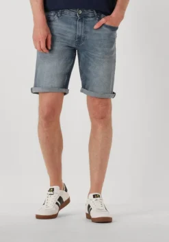 blauwe pure path shorts the miles slim fit denim shorts