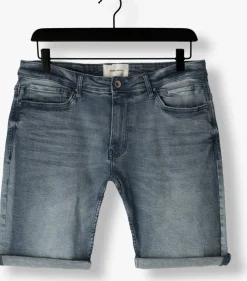 blauwe pure path shorts the miles slim fit denim shorts