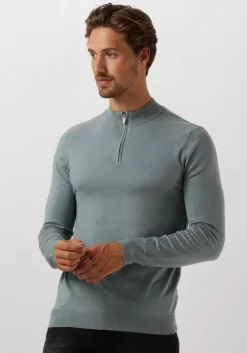 blauwe pure path trui regular fit knitwear halfzip803