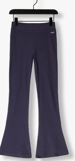 blauwe raizzed flared broek leva