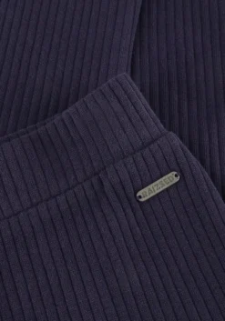 blauwe raizzed flared broek leva