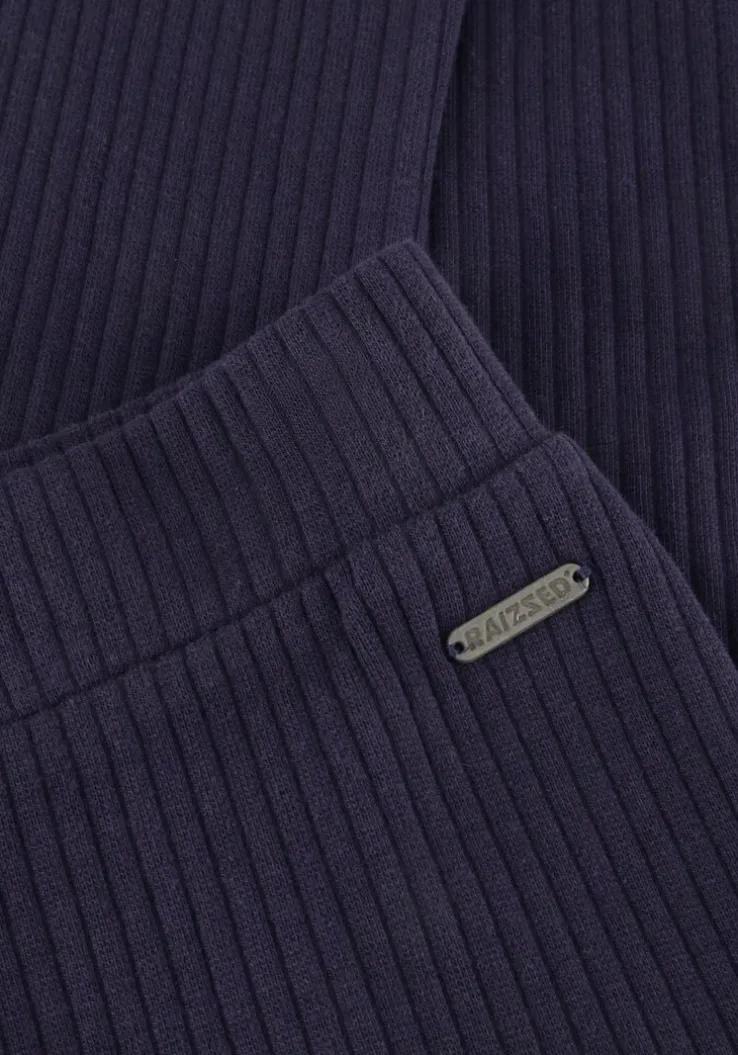 blauwe raizzed flared broek leva