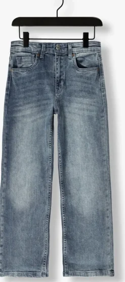 blauwe raizzed straight leg jeans missouri