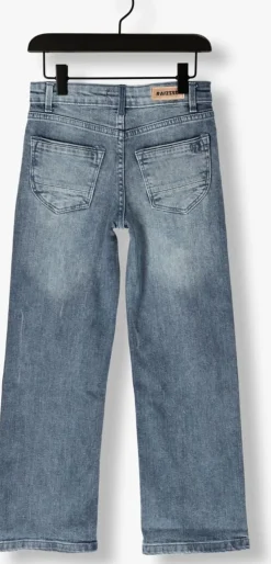 blauwe raizzed straight leg jeans missouri