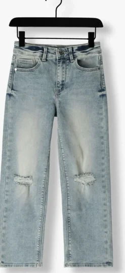 blauwe raizzed straight leg jeans sydney