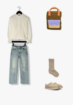 blauwe raizzed straight leg jeans sydney