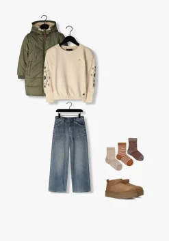 blauwe raizzed wide jeans monaco