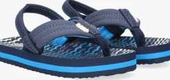 blauwe reef platte sandalen little ahi