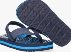 blauwe reef platte sandalen little ahi