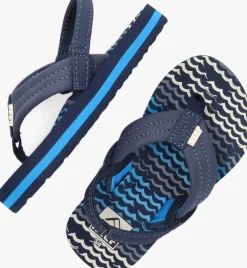blauwe reef platte sandalen little ahi