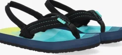 blauwe reef platte sandalen little ahi