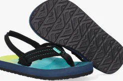 blauwe reef platte sandalen little ahi