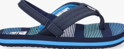 blauwe reef platte sandalen little ahi