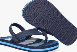 blauwe reef platte sandalen little ahi