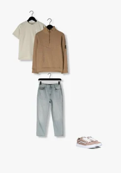 blauwe rellix straight leg jeans 2411 carrot fit light denim