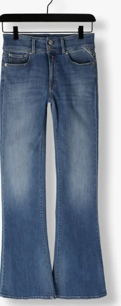 blauwe replay flared jeans newluz flare pants