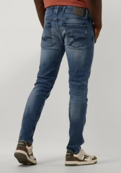 blauwe replay slim fit jeans anbass pants