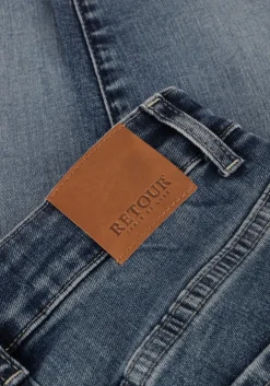 blauwe retour skinny jeans landon