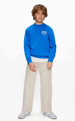 blauwe retour sweater eelco