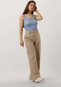 blauwe rosemunde top silk top w/ lace