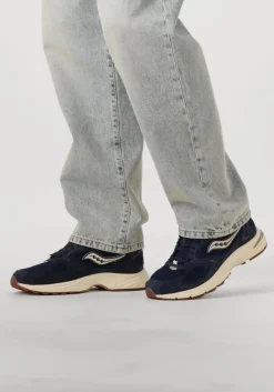 blauwe saucony lage sneakers grid jazz 9