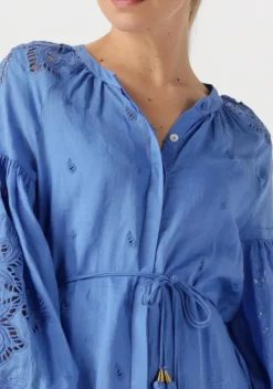 blauwe scarlett poppies midi jurk liwa long dress