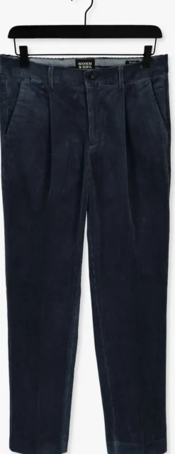 blauwe scotch & soda chino blake - corduroy pleated chino