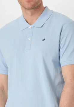 blauwe scotch & soda polo logo pique polo