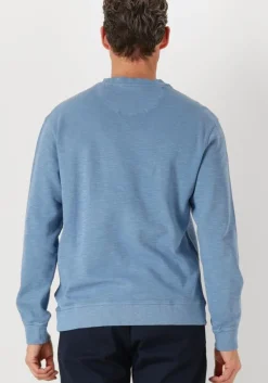 blauwe scotch & soda sweater garment dye structured sweatshirt