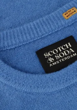 blauwe scotch & soda trui soft knit regular fit sweater