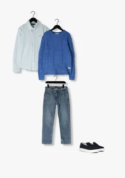 blauwe scotch & soda trui chenille knit pullover
