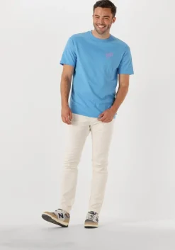 blauwe scotch & soda t-shirt regular fit left chest logo t-shirt